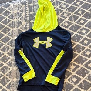 Under Armour Dark Blue and Bright Yellow Hoodie